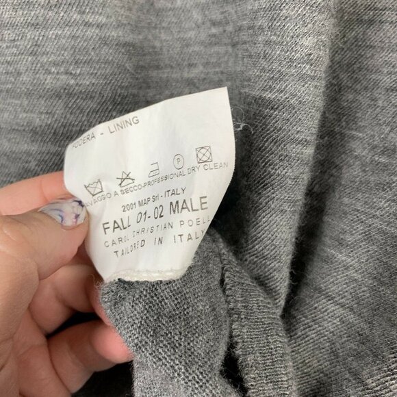 Carol Christian Poell Men's EU 54 US L 44 Virgin Wool Square Neck Sweater - Picture 5 of 8